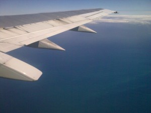 over blue pacific